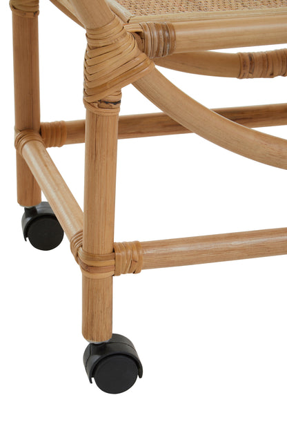 India Rattan Bar Trolley