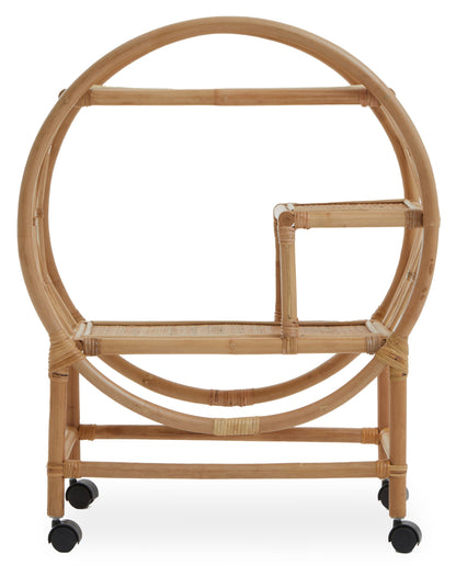 India Rattan Bar Trolley