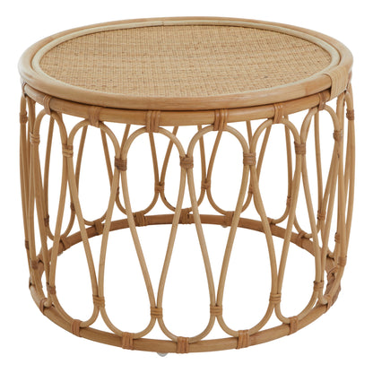 India Natural Rattan Accent Table