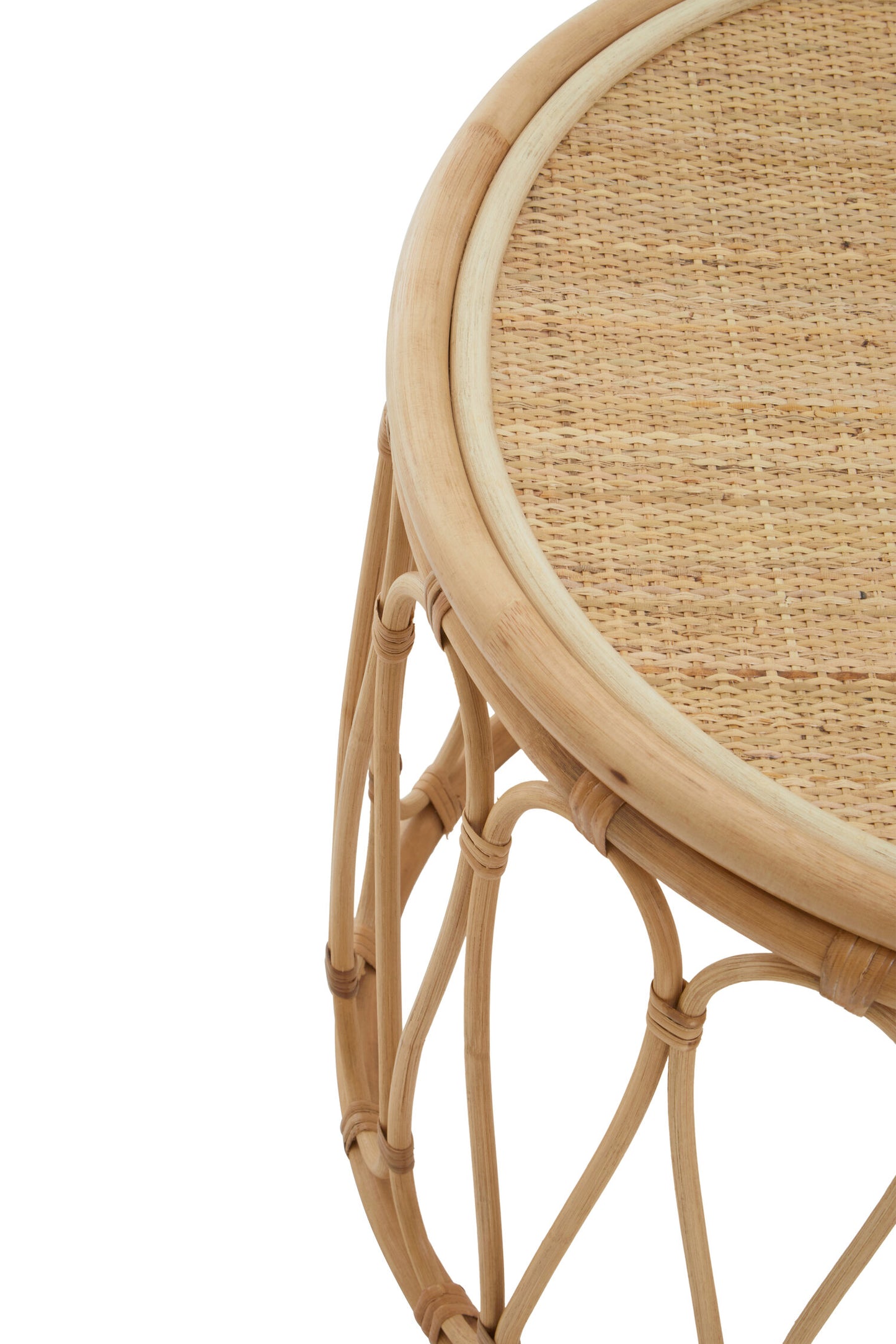 India Natural Rattan Accent Table