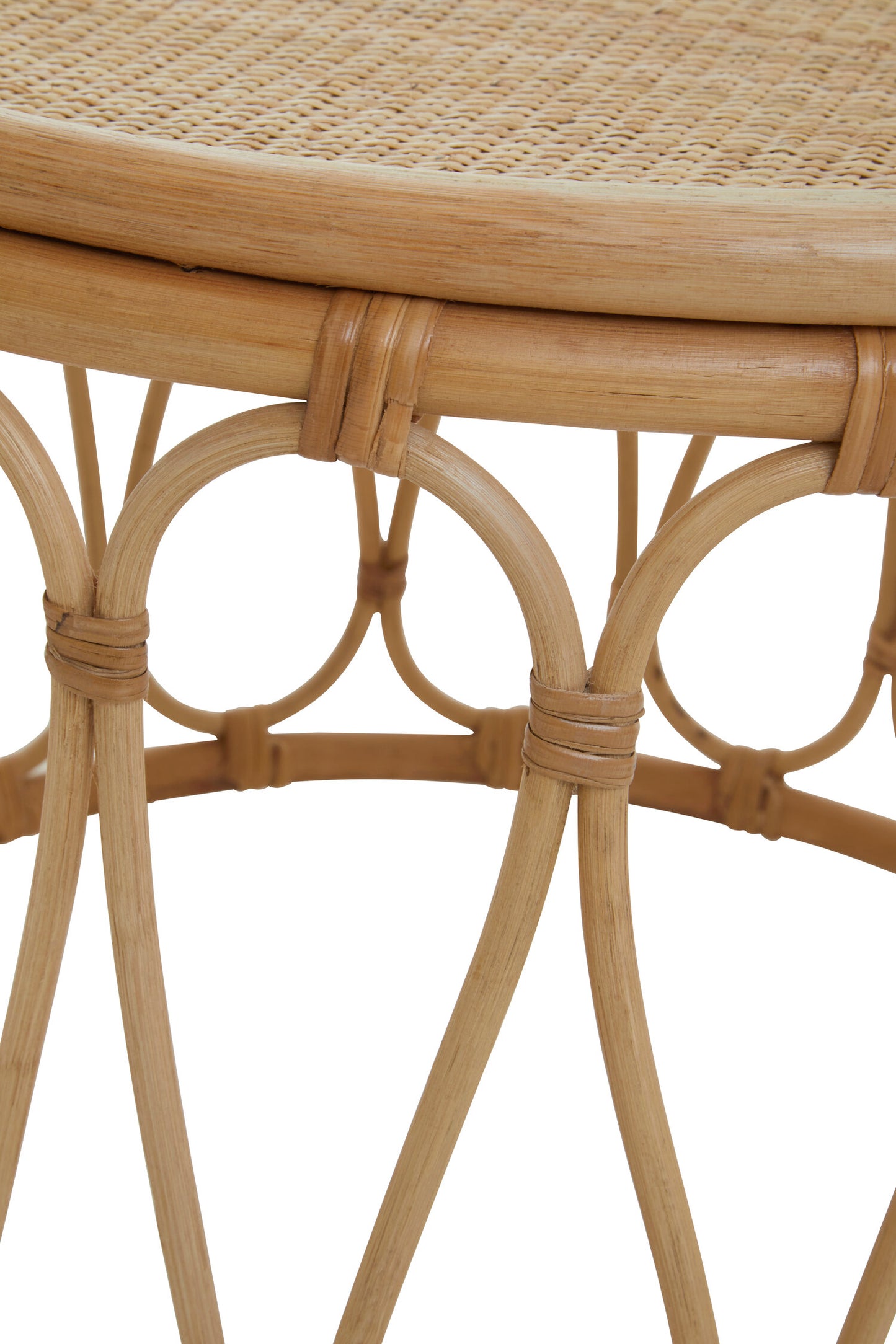 India Natural Rattan Accent Table