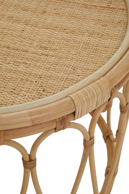 India Natural Rattan Accent Table