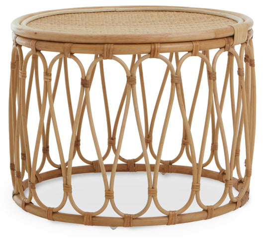 India Natural Rattan Accent Table