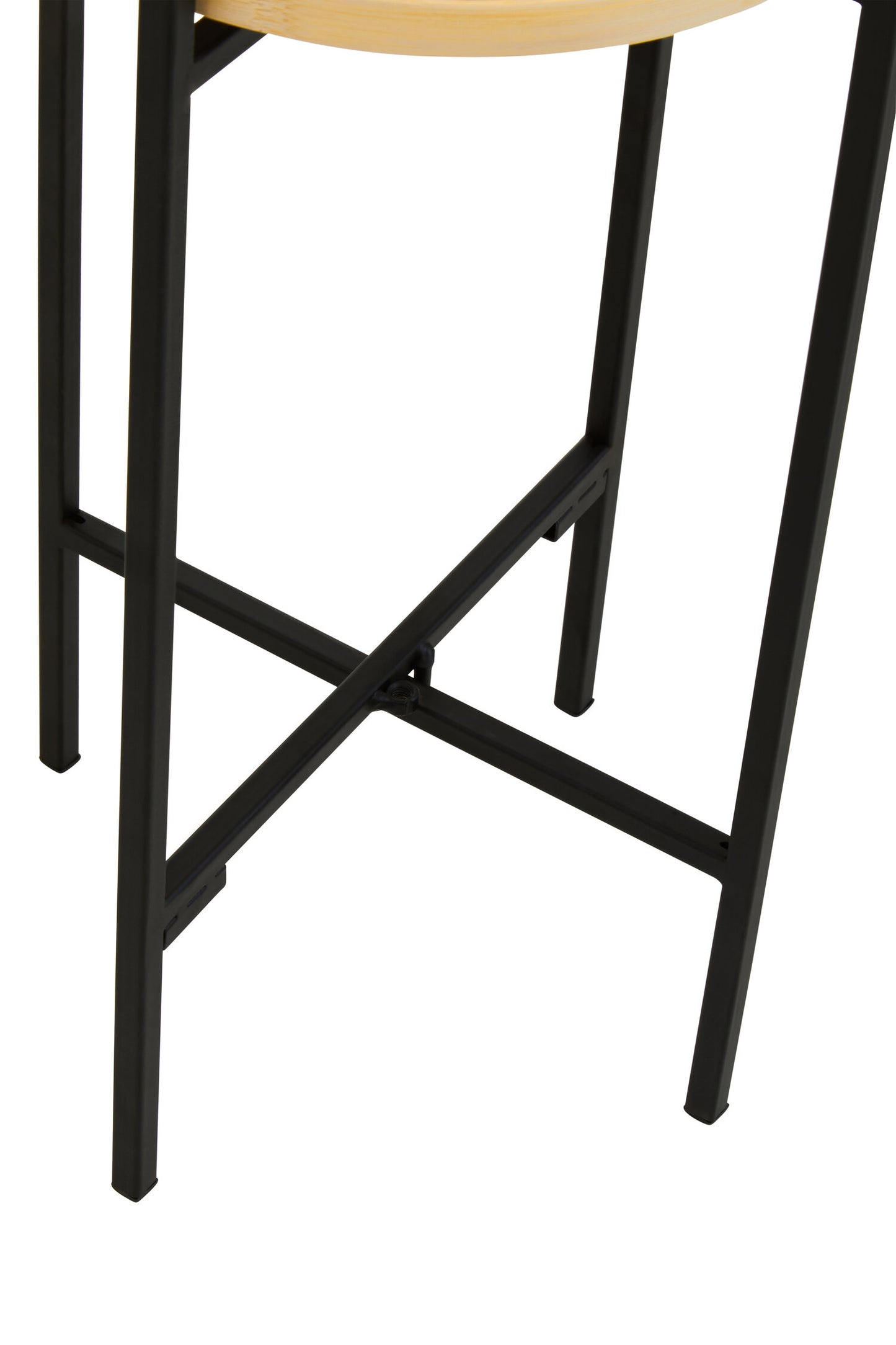 Indy Small Natural Rattan Planter with Metal Stand