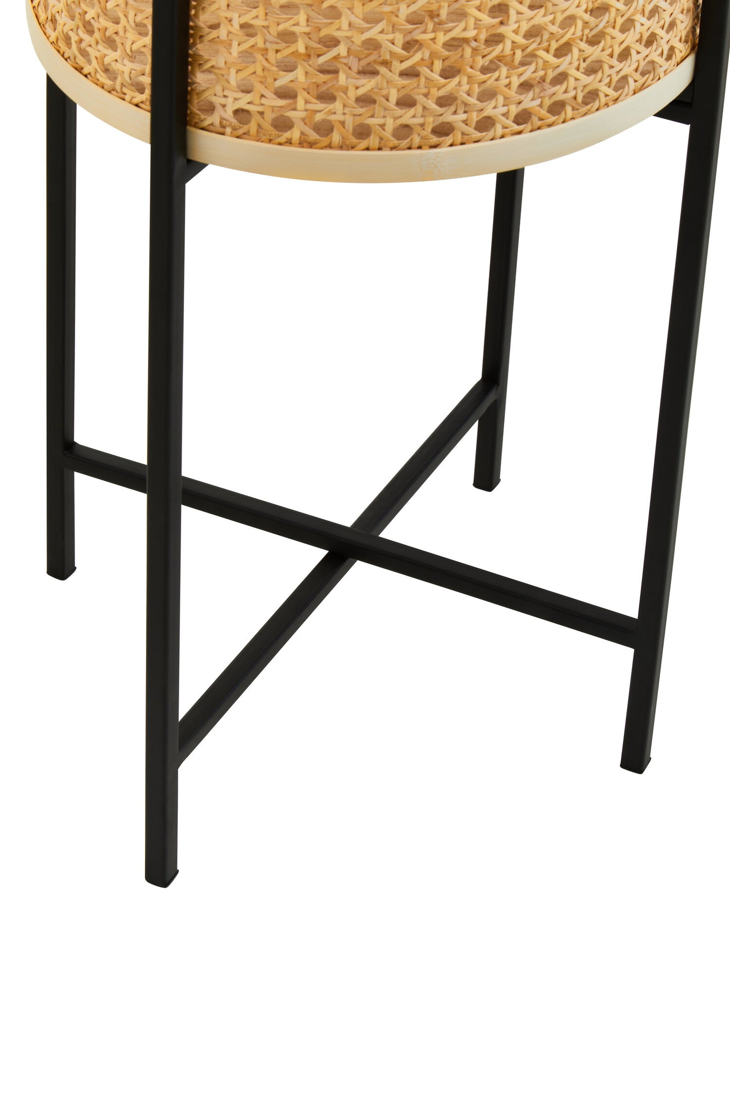Indy Large Natural Rattan Planter with Metal Stand
