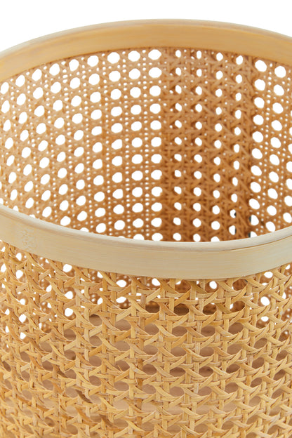 Indy Large Natural Rattan Planter with Metal Stand