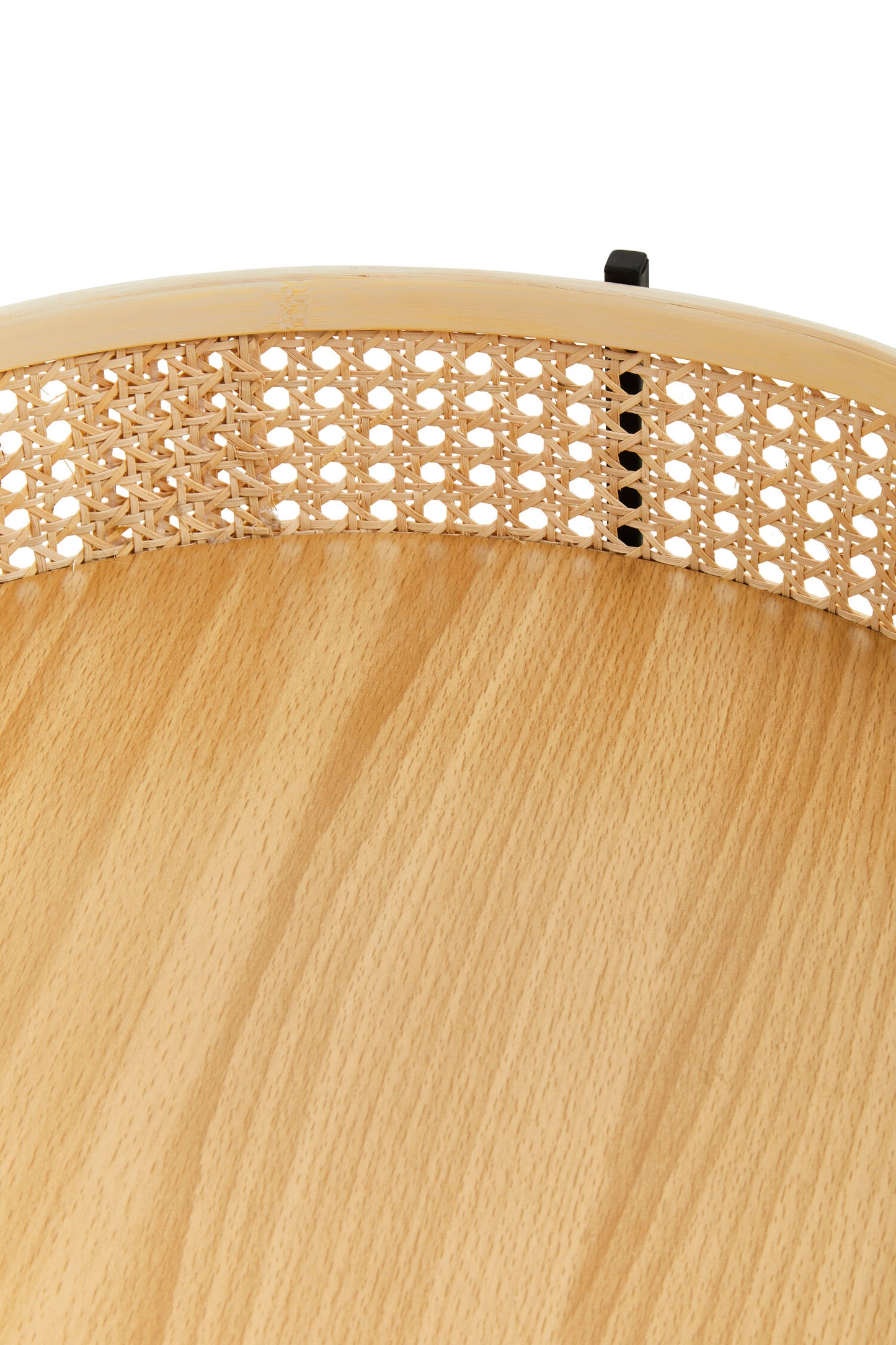 Indy Rattan Side Table With Metal Legs