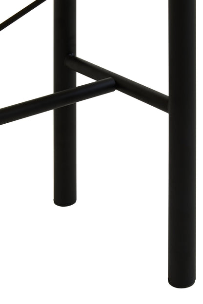 Indy Natural Rattan Industrial Metal Bench