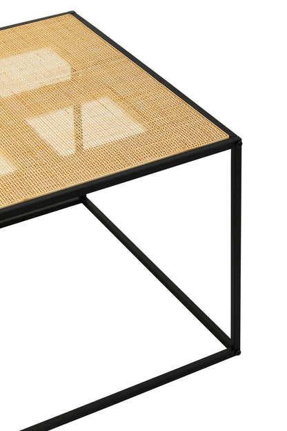 Indy Rattan And Metal Coffee Table