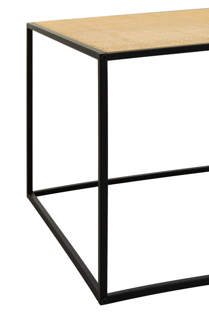 Indy Rattan And Metal Coffee Table
