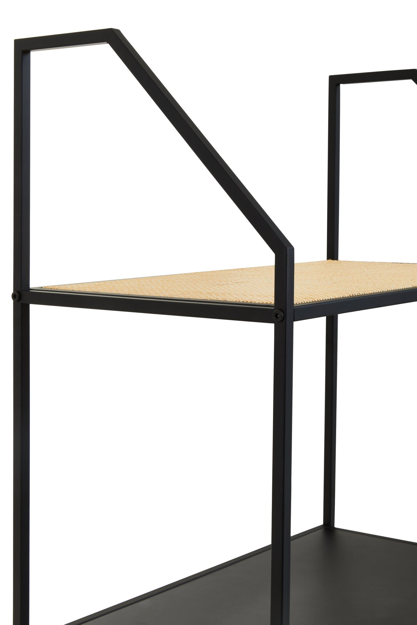 Indy Natural Rattan Industrial Five Tier Shelving Unit