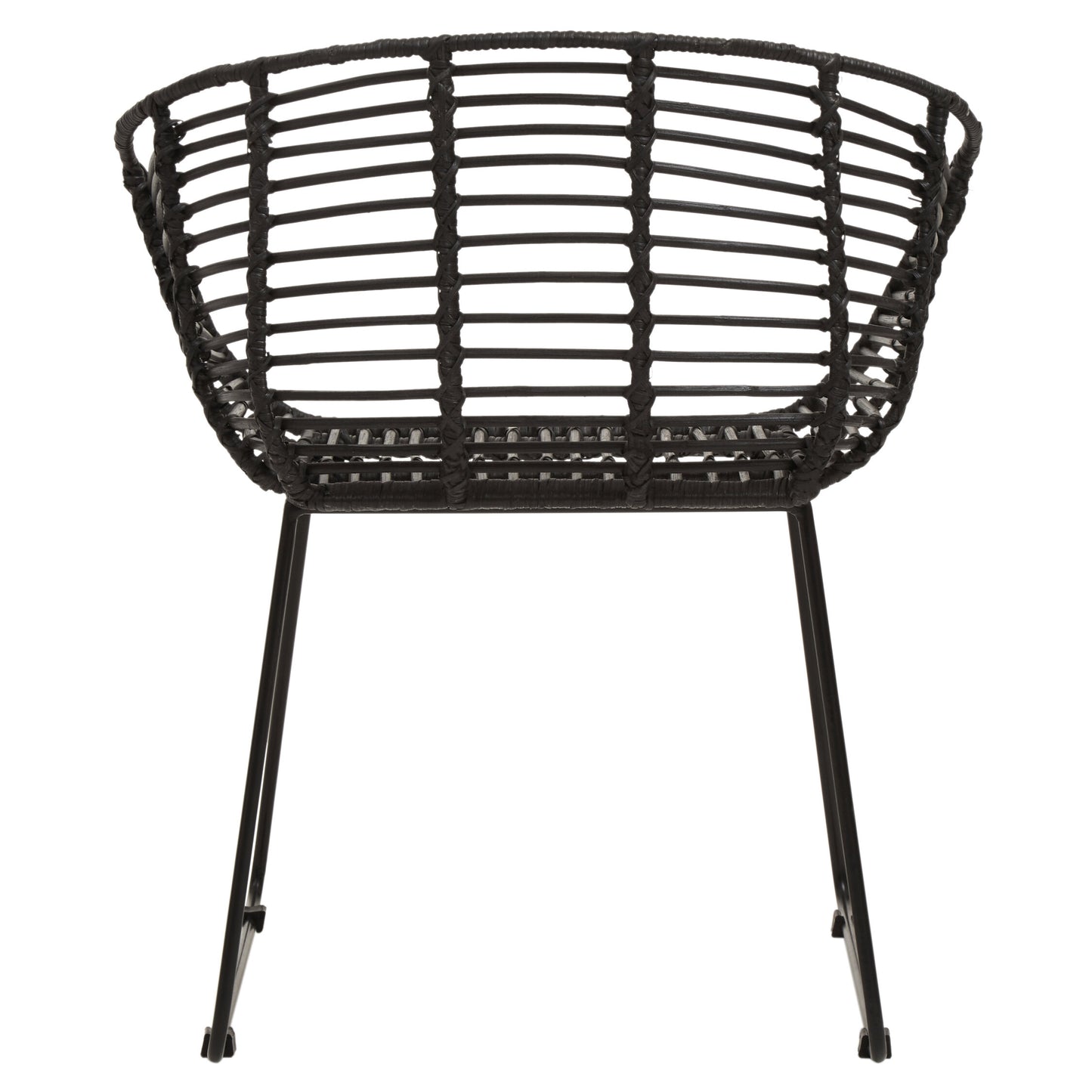 Napa Black Natural Rattan Boho Accent Chair