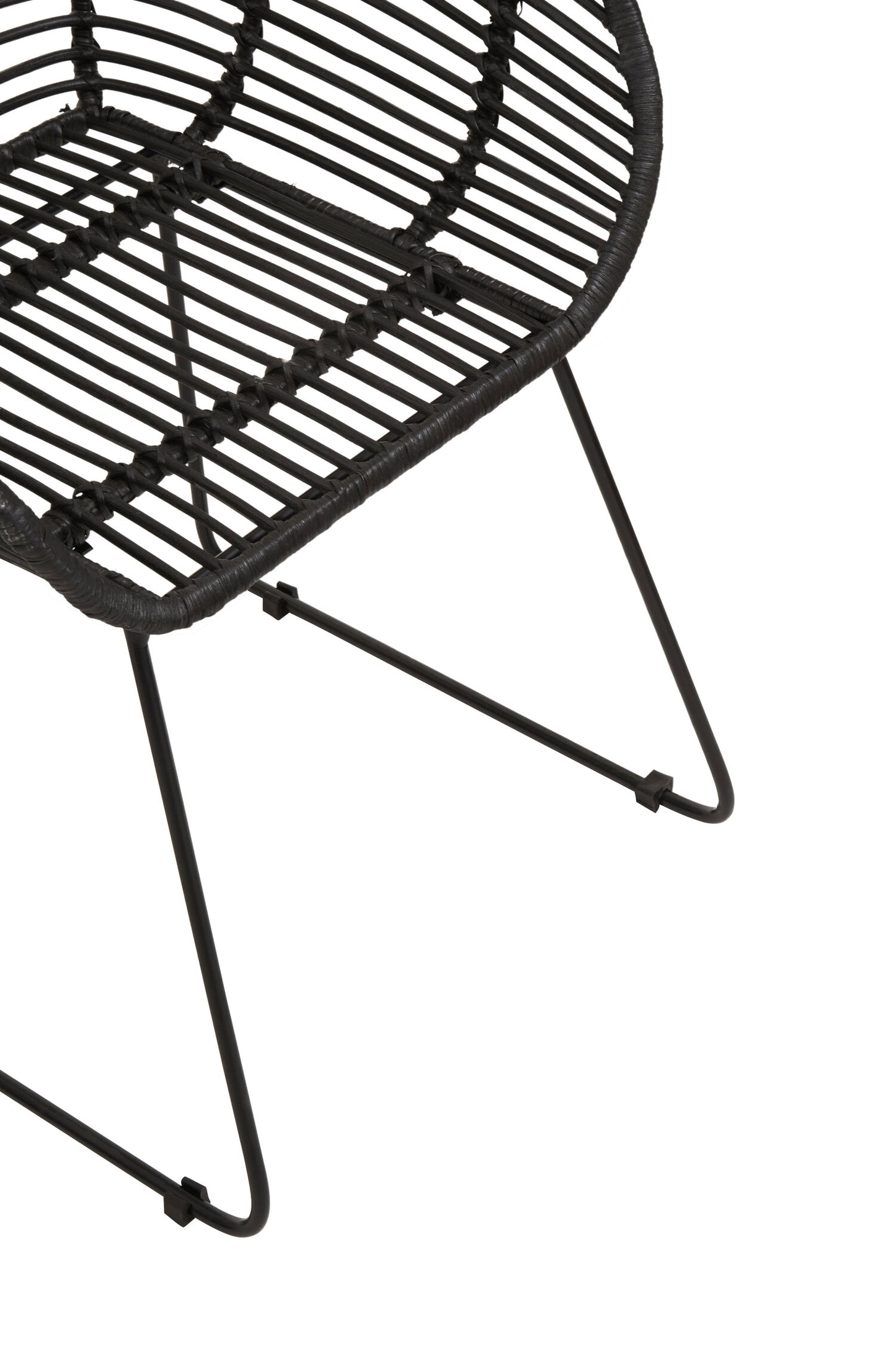 Napa Black Natural Rattan Boho Accent Chair