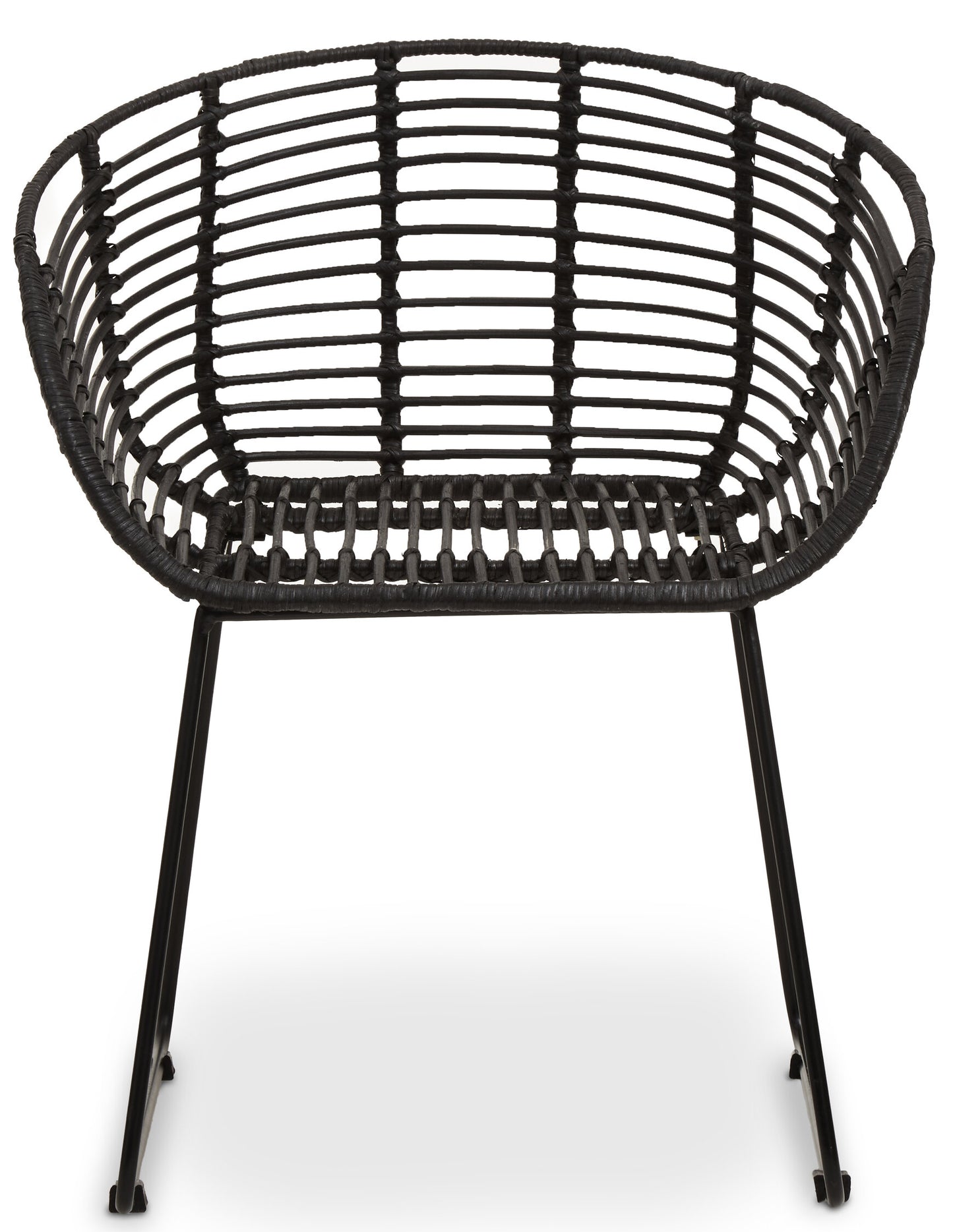 Napa Black Natural Rattan Boho Accent Chair | Bali & Blue