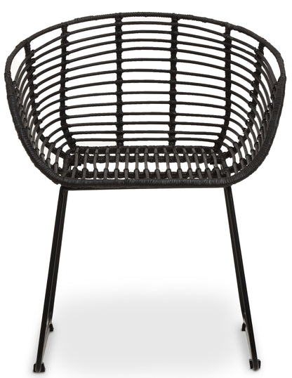 Napa Black Natural Rattan Boho Accent Chair | Bali & Blue