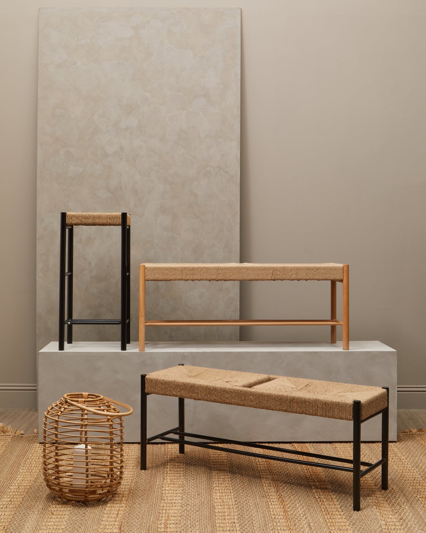 Bali Natural Rope Beechwood Dining Bench