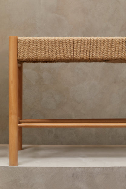 Bali Natural Rope Beechwood Dining Bench