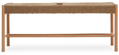 Bali Natural Rope Beechwood Dining Bench | Bali & Blue