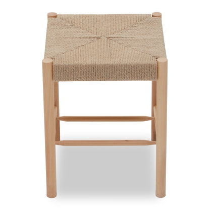 Bali Natural Rope Beechwood Boho Bar Stool