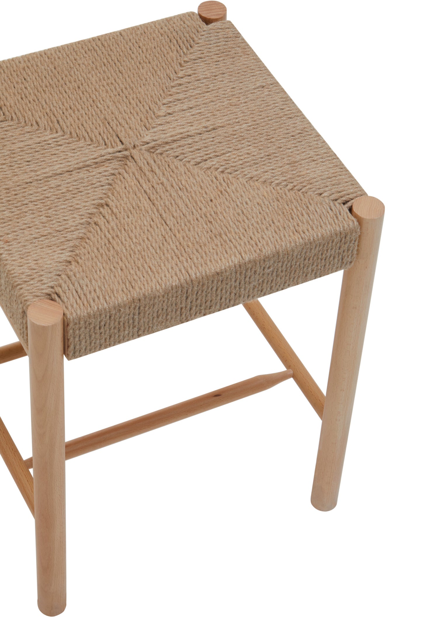 Bali Natural Rope Beechwood Boho Bar Stool
