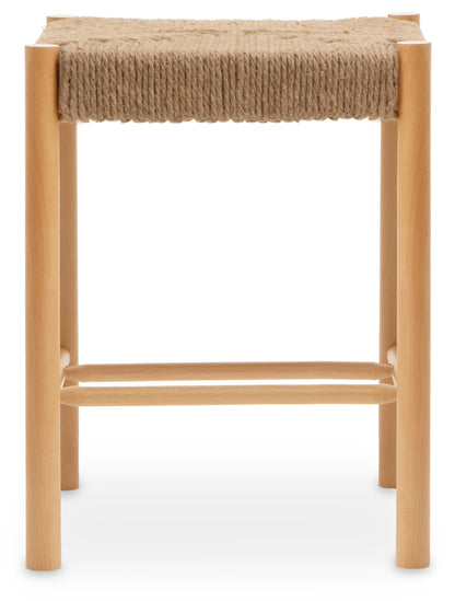 Bali Natural Rope Beechwood Boho Bar Stool | Bali & Blue