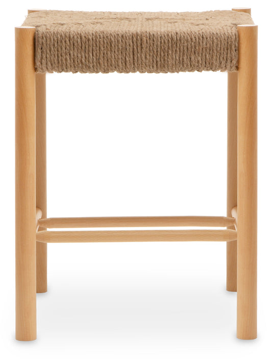 Bali Natural Rope Beechwood Boho Bar Stool | Bali & Blue