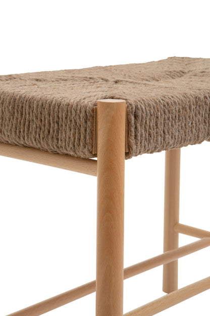 Bali Natural Rope Weave Small Boho Bench