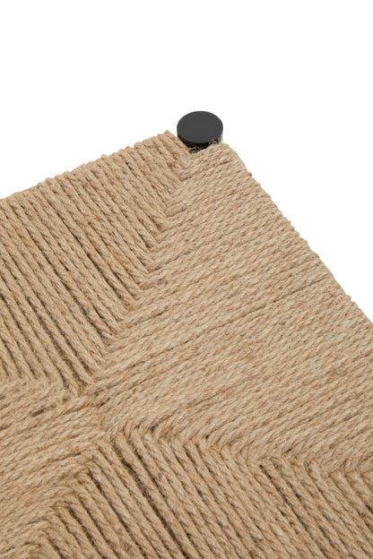 Bali Natural Rope and Black Wood Bar Stool