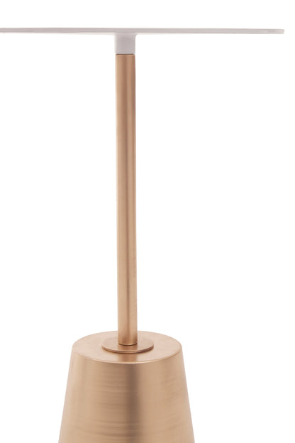 Venus Luxe White Marble Effect Top Gold Base Side Table