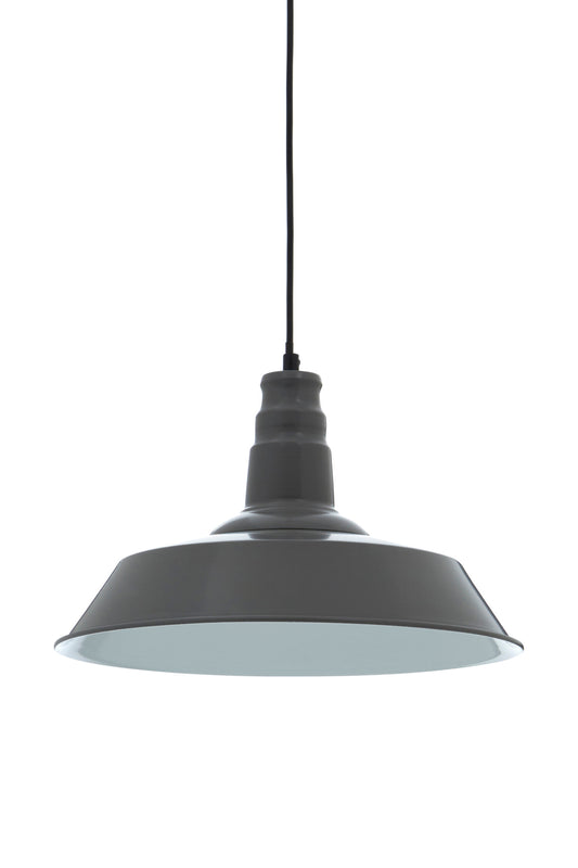 Brant Industrial Grey Metal Pendant Light