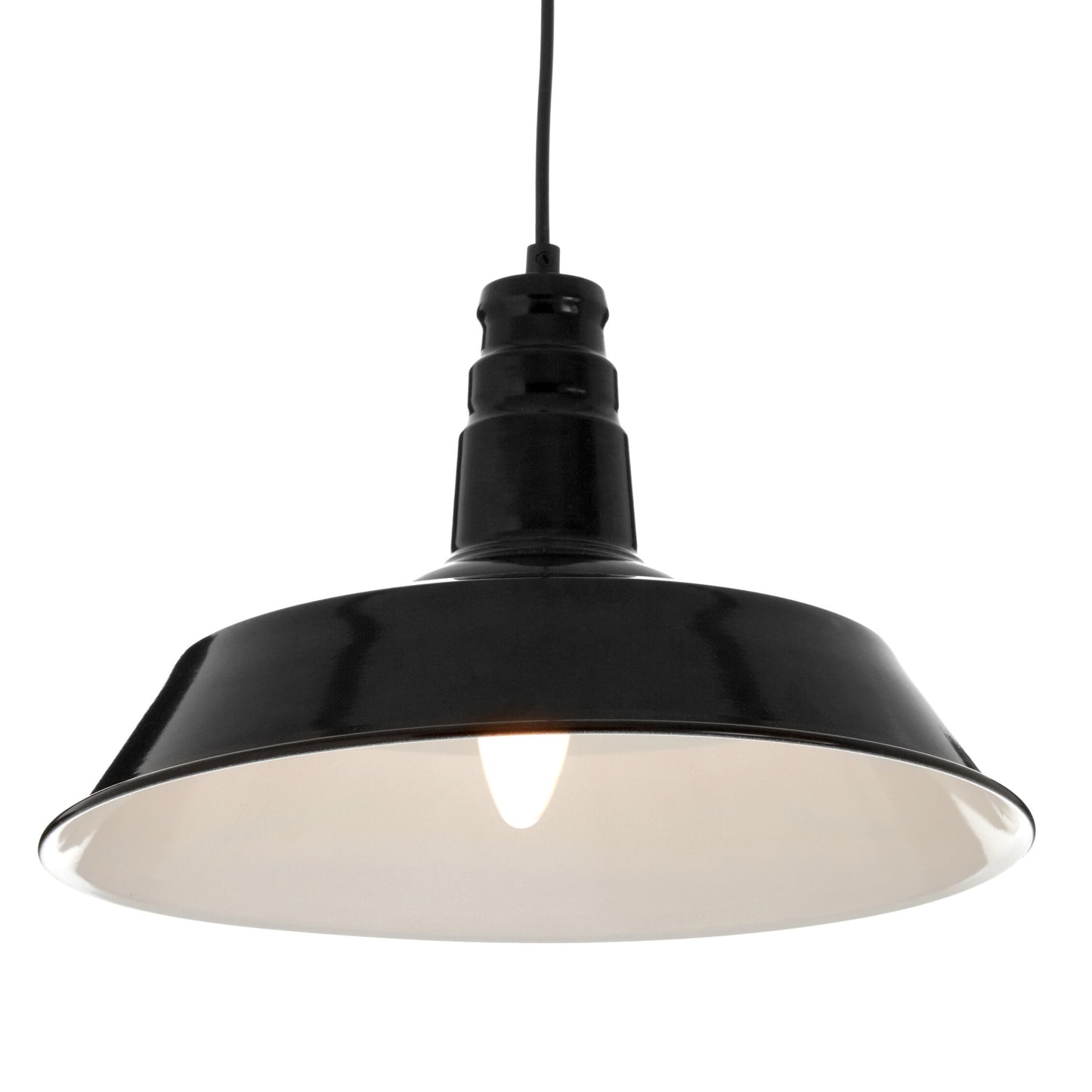 Mustique Industrial Black Pendant Light Ceiling Light | Bali & Blue
