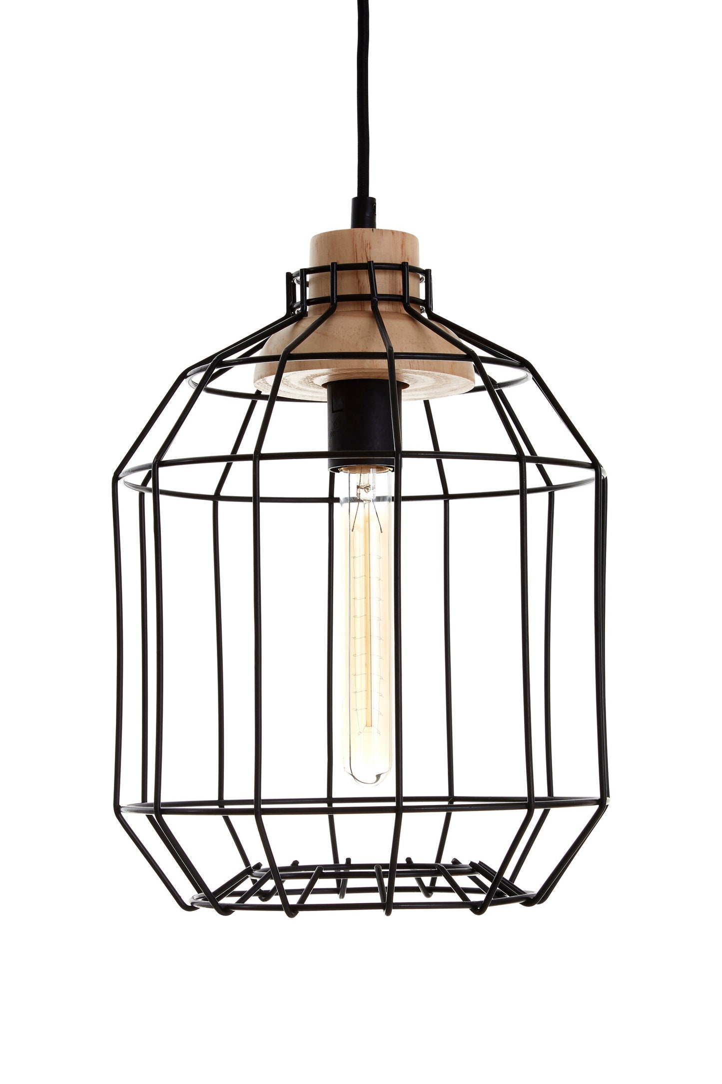 Hoxton Black Metal Industrial Wire Pendant Light
