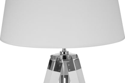 Remy White Wood Tripod Floor Lamp