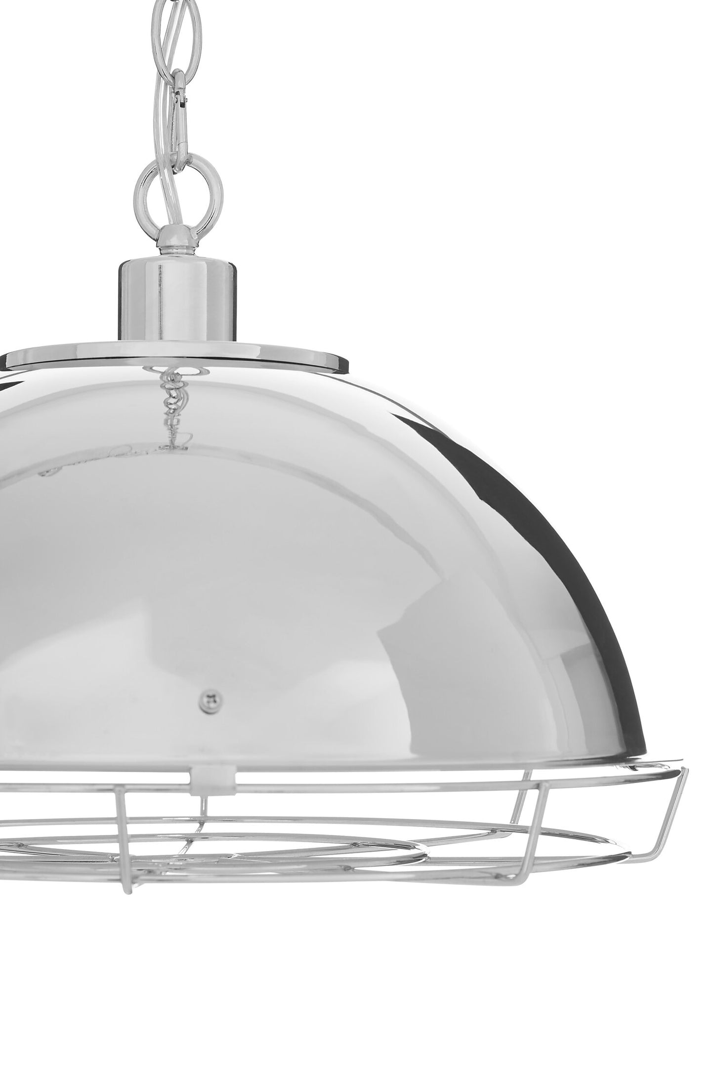 Brixton Industrial Chrome Pendant Light