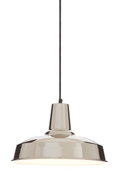 Brixton Industrial Deep Plate Aluminium Pendant Light Ceiling Light | Bali & Blue