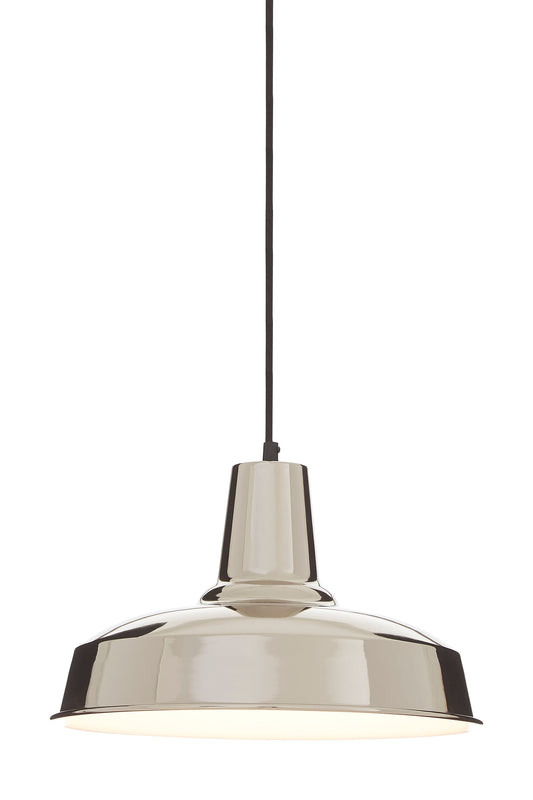 Brixton Industrial Deep Plate Aluminium Pendant Light Ceiling Light | Bali & Blue