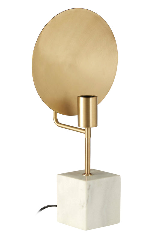 Marti White Marble Industrial Chic Table Lamp | Bali & Blue
