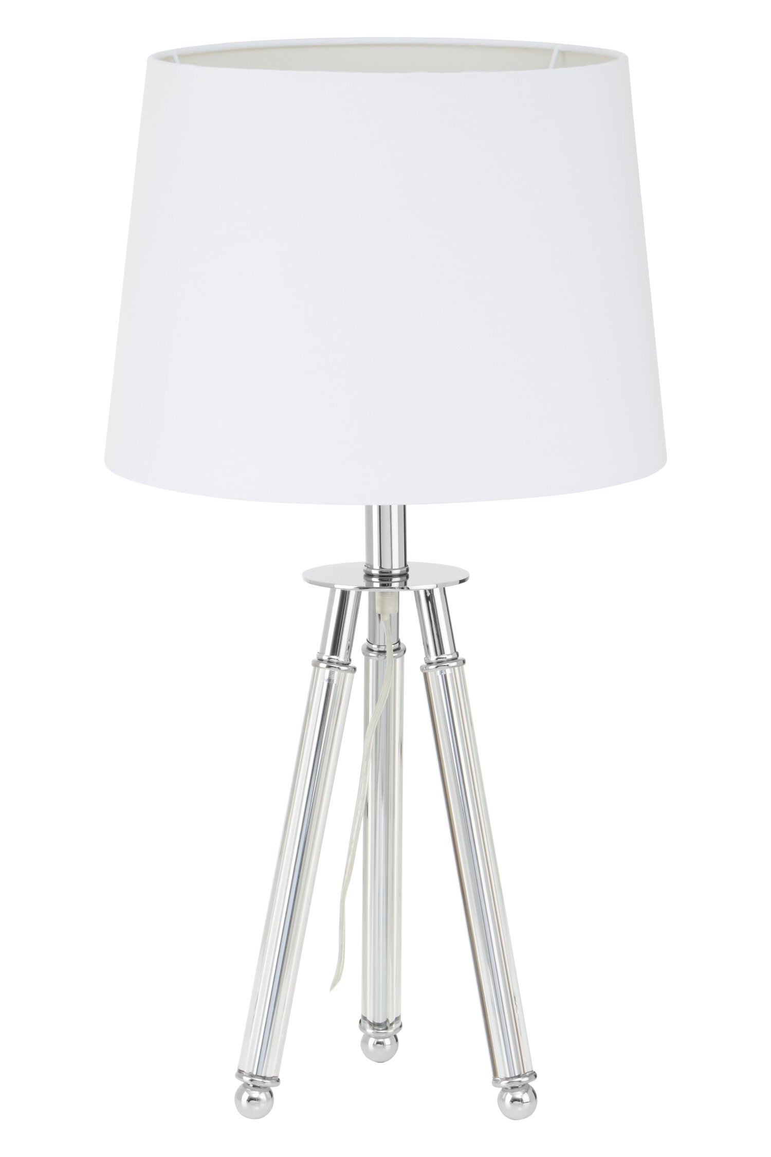 Leon Chrome Crystal Tripod Table Lamp | Bali & Blue
