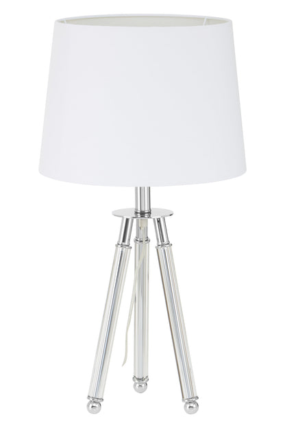 Leon Chrome Crystal Tripod Table Lamp | Bali & Blue