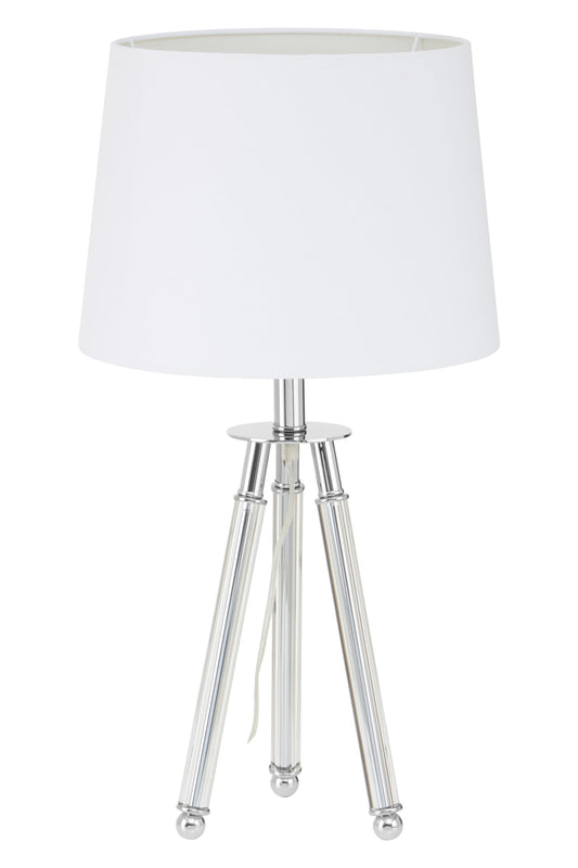 Leon Chrome Crystal Tripod Table Lamp | Bali & Blue