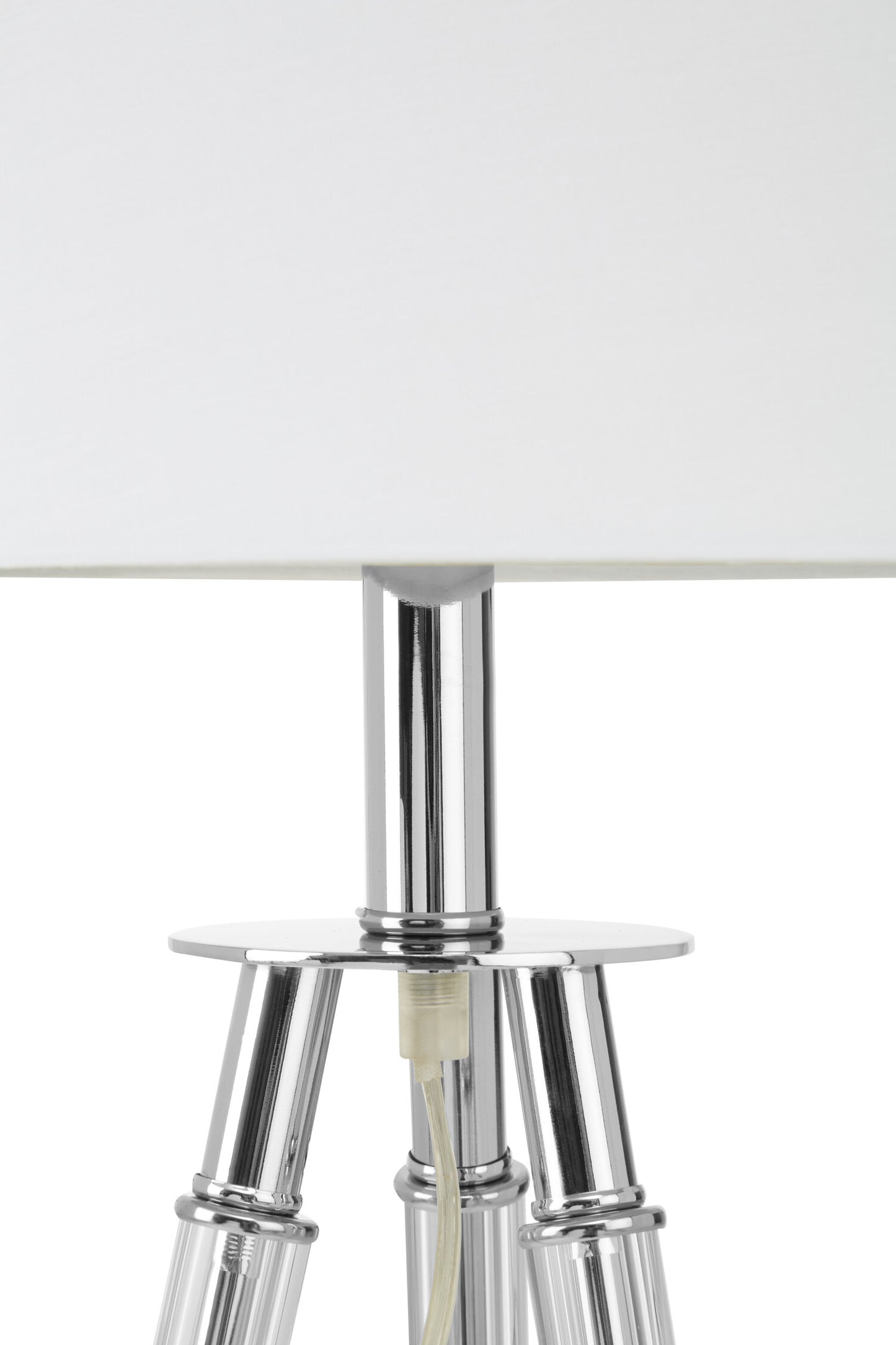 Leon Chrome Crystal Tripod Table Lamp