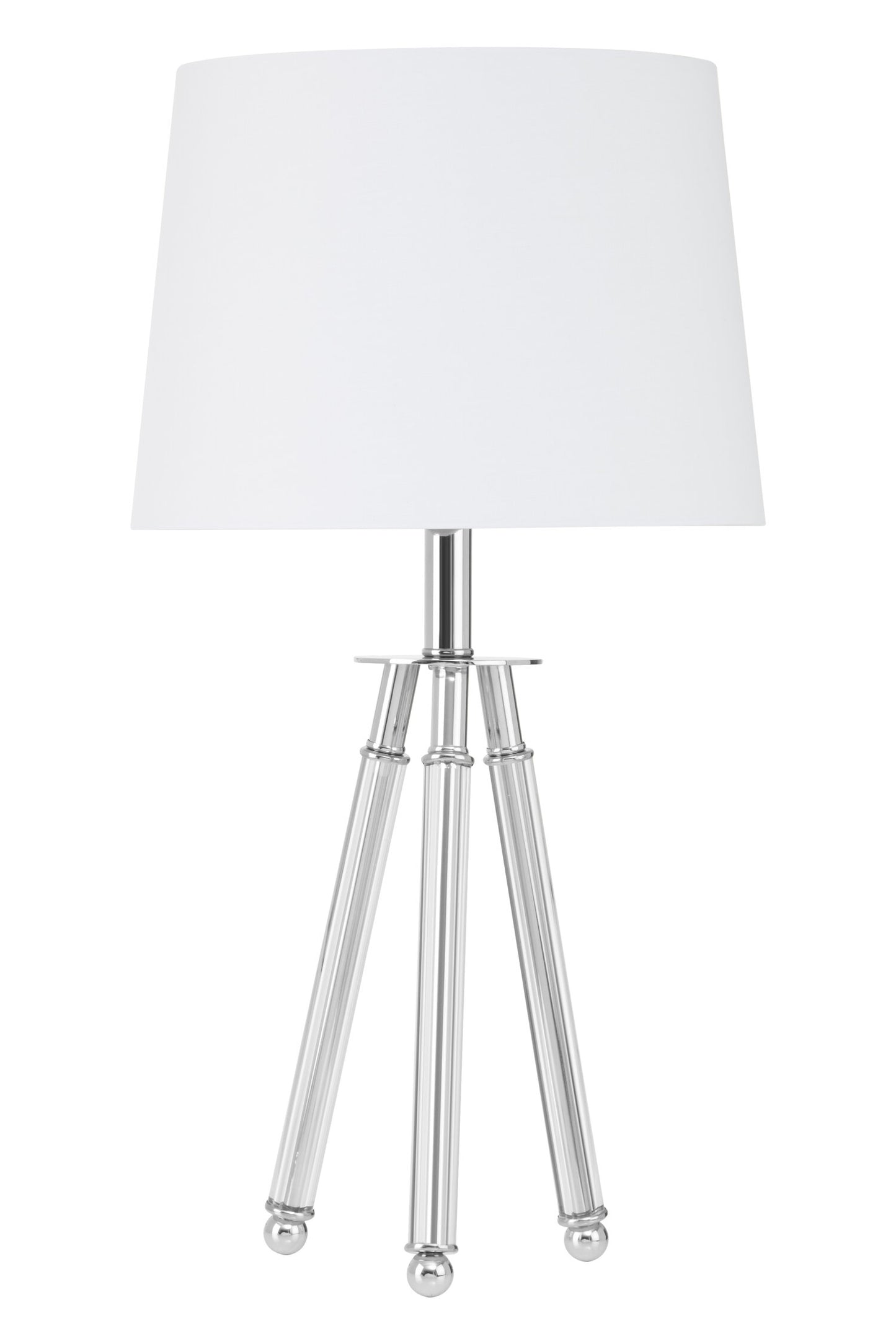 Leon Chrome Crystal Tripod Table Lamp