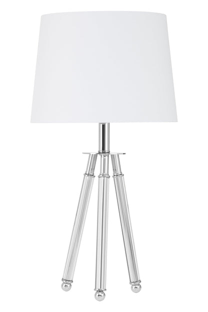Leon Chrome Crystal Tripod Table Lamp