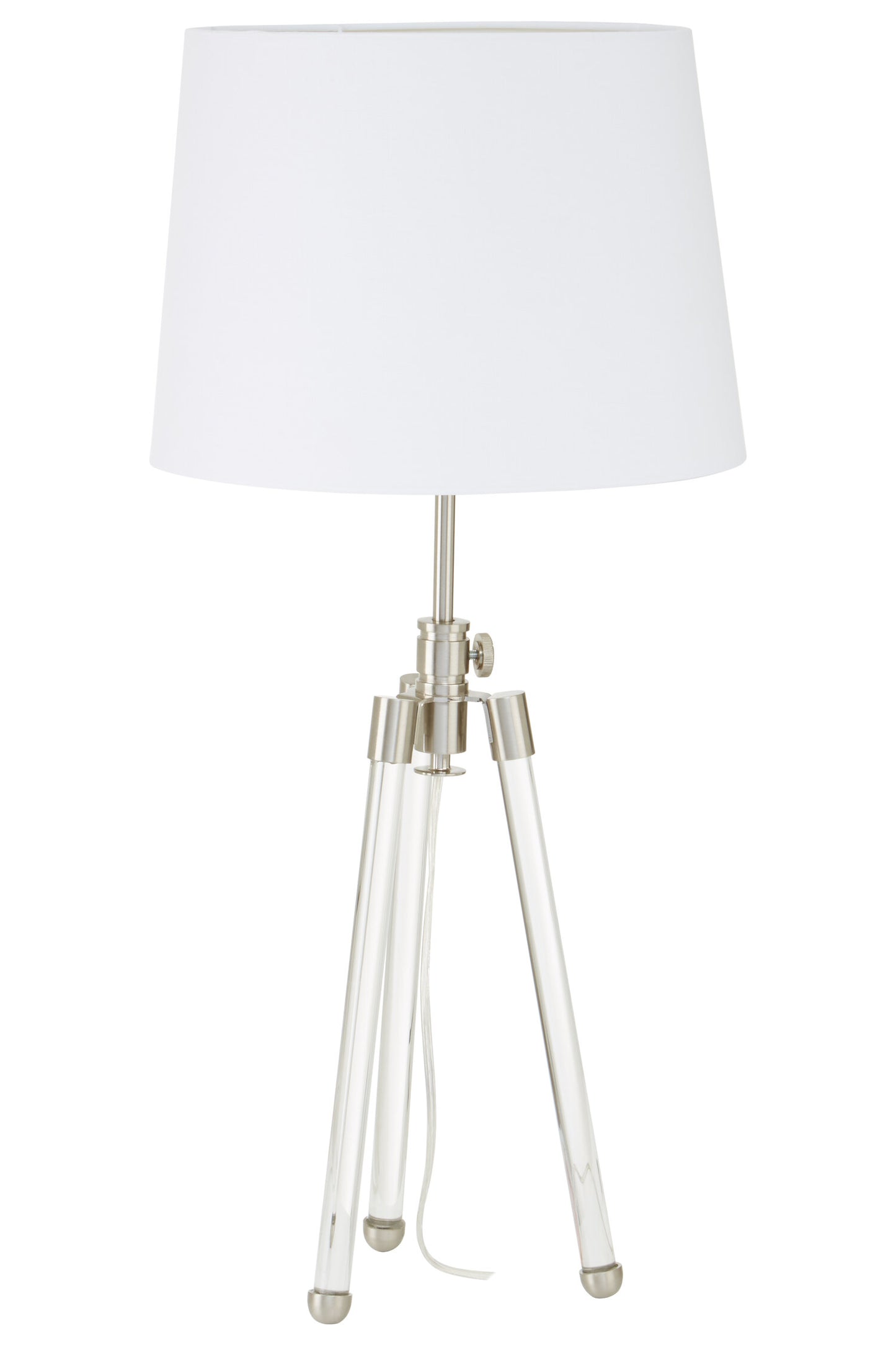 Leon Nickel Crystal Tripod Table Lamp | Bali & Blue