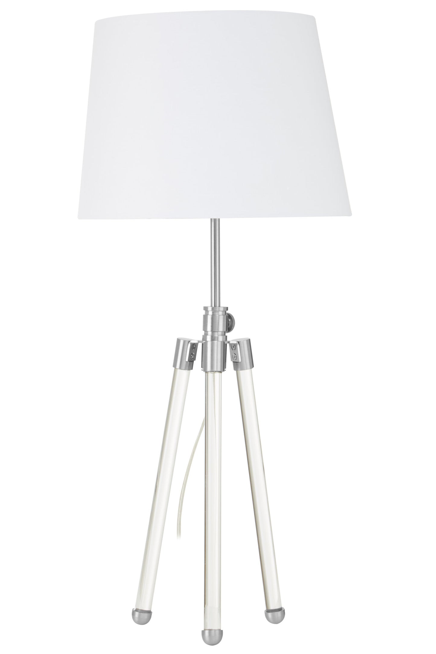 Leon Nickel Crystal Tripod Table Lamp
