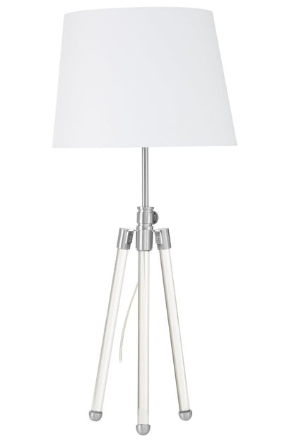 Leon Nickel Crystal Tripod Table Lamp