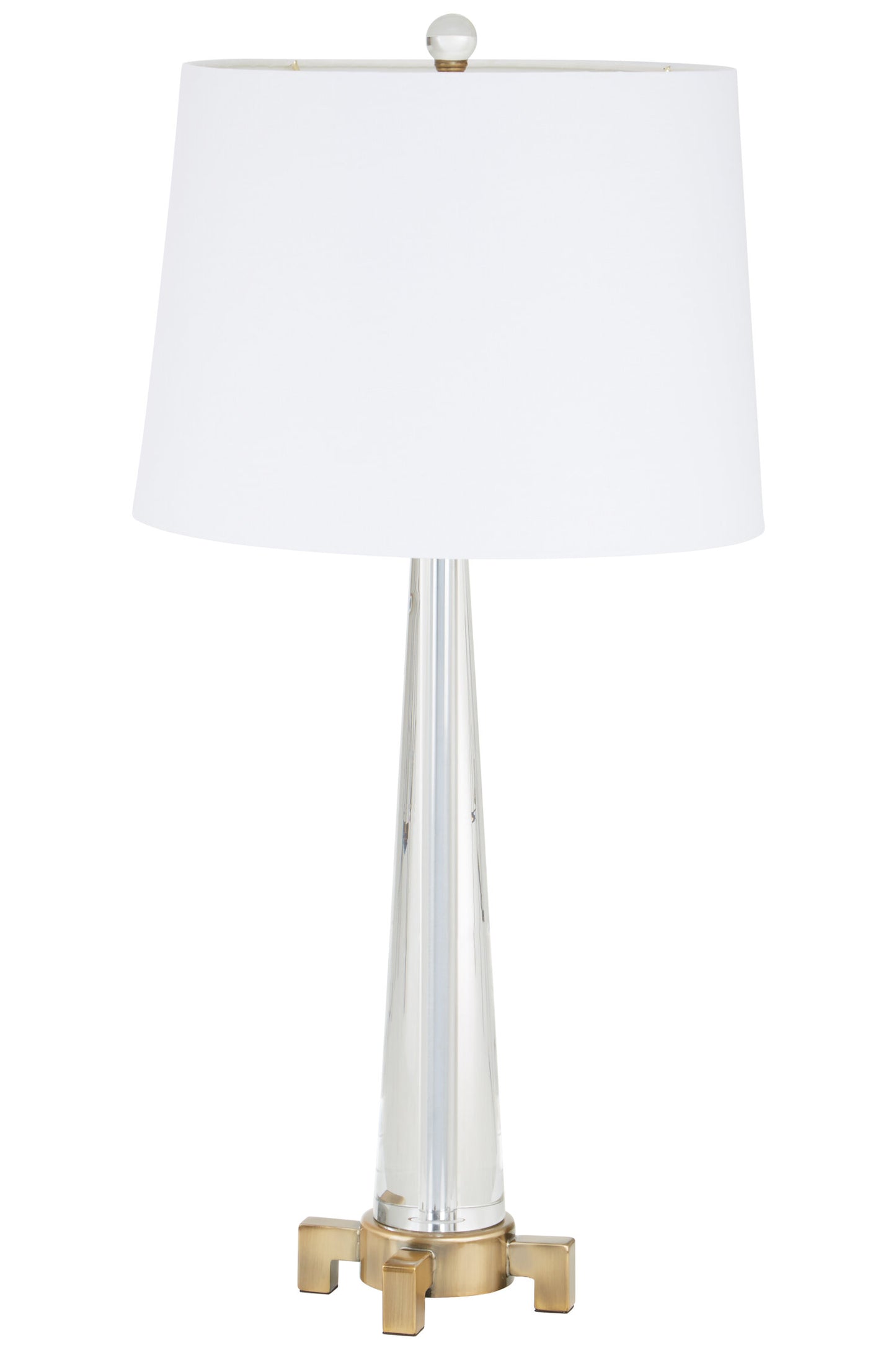 Freya Antique Brass Crystal Table Lamp | Bali & Blue