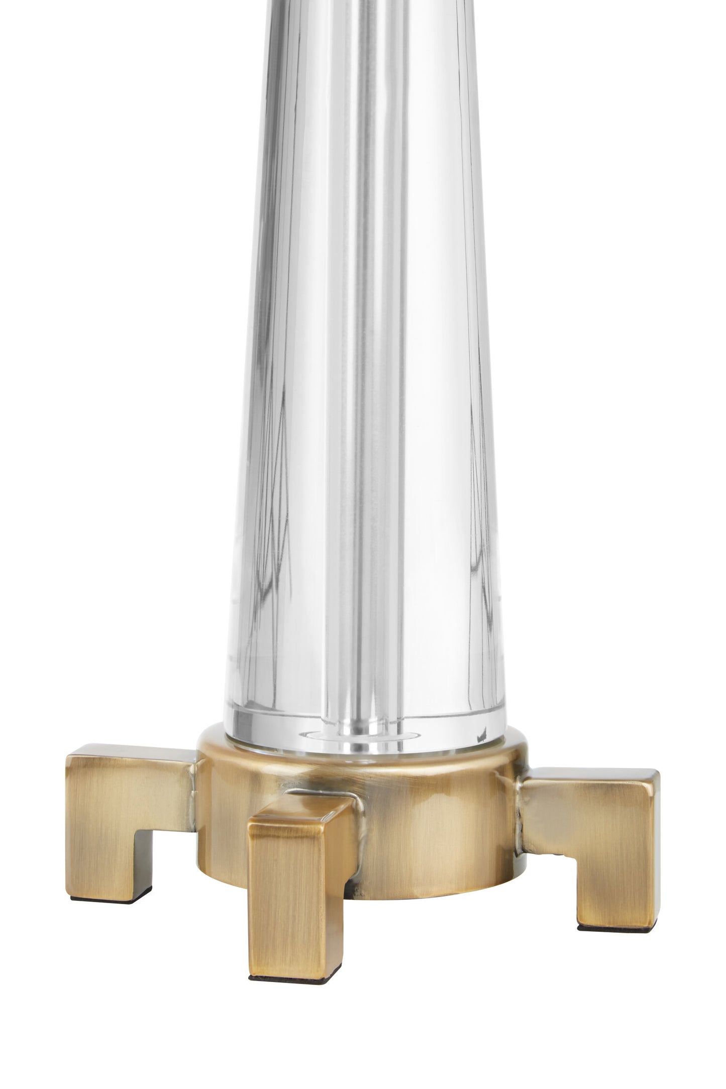 Freya Antique Brass Crystal Table Lamp