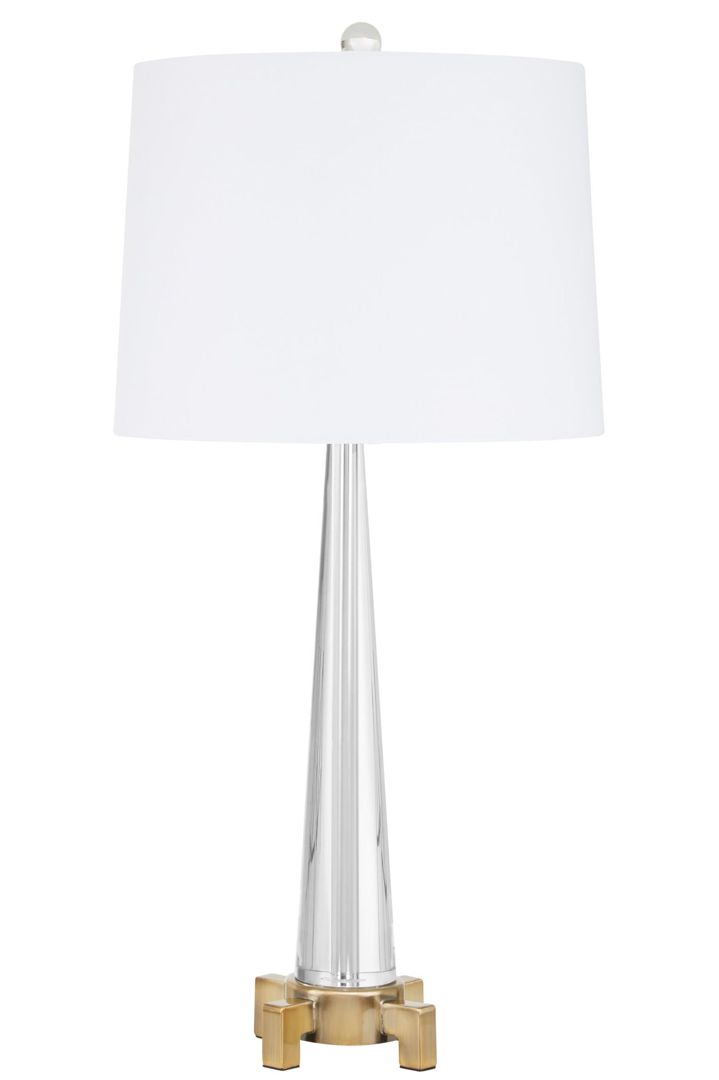 Freya Antique Brass Crystal Table Lamp