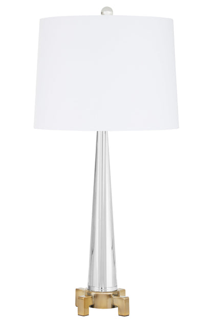Freya Antique Brass Crystal Table Lamp